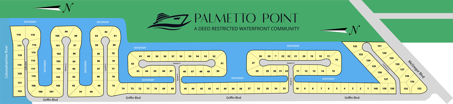 Palmetto Point Association Lot Map